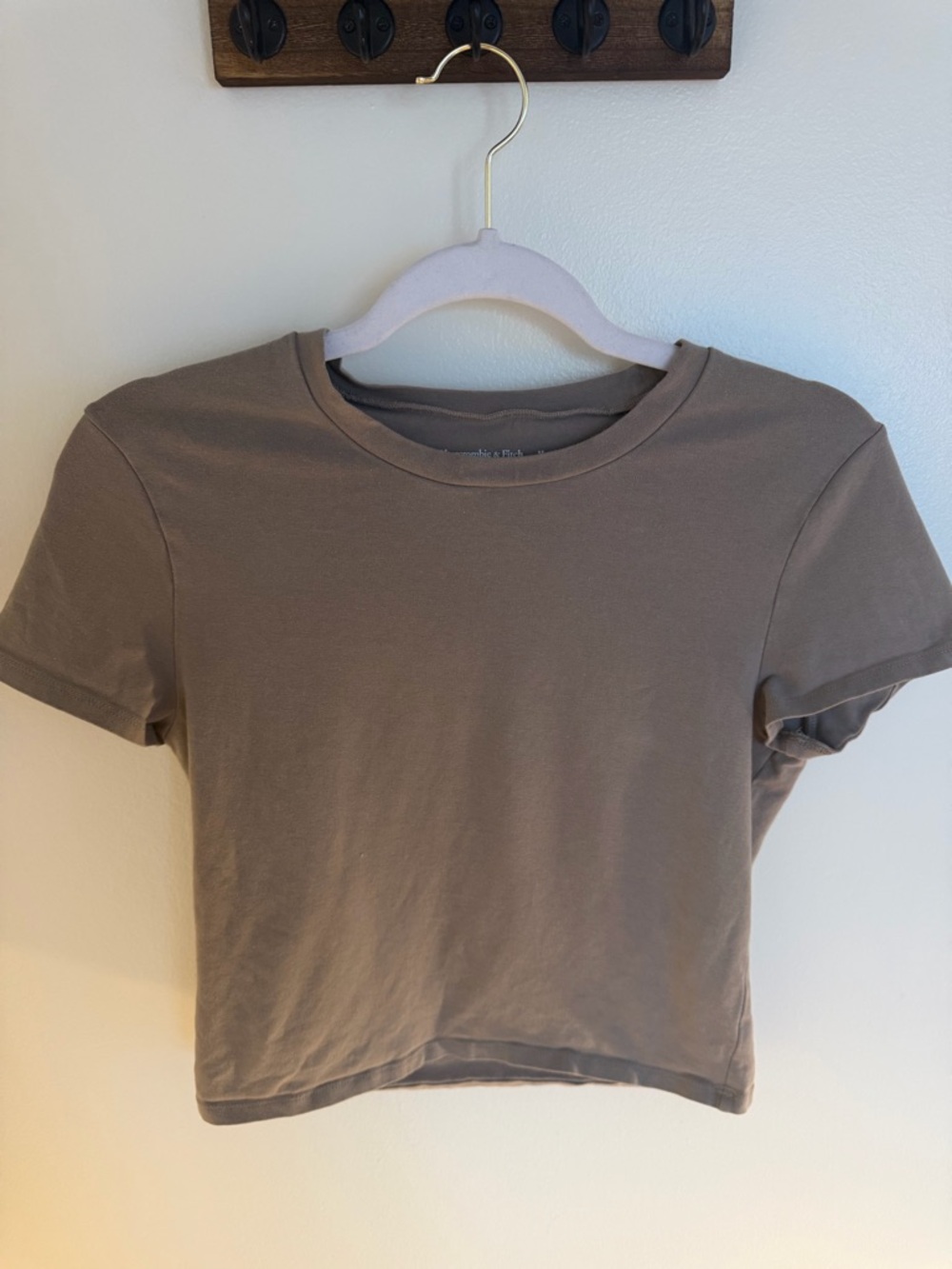 Abercrombie & Fitch Soft A&F Collection Women's Crewneck Tee (Taupe)